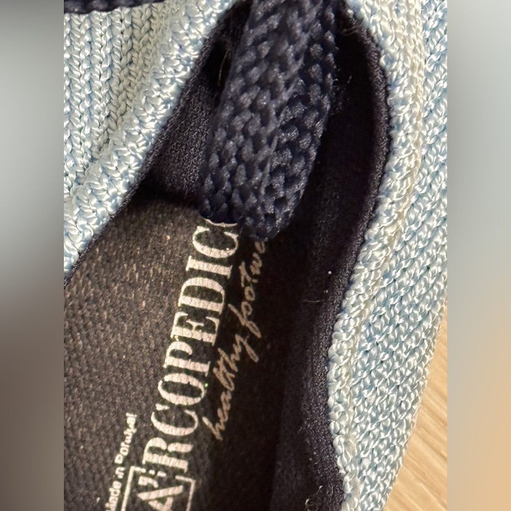 A'rcopedico sneakers blue lace up shoes knitted euro 39 US 8 8.5 - Picture 2 of 7